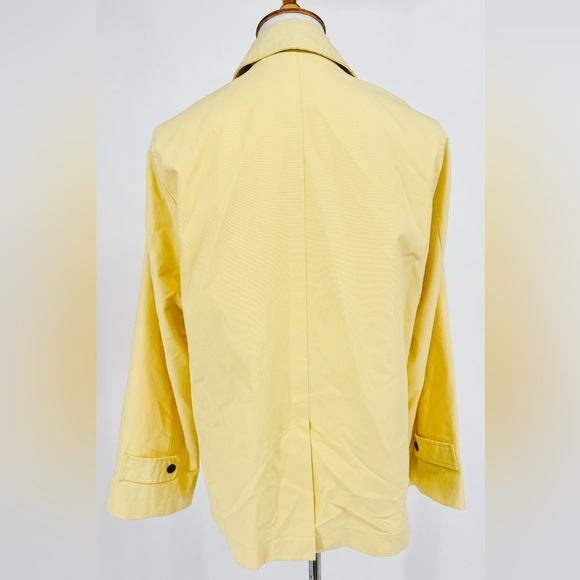WEEKEND MAX MARA Yellow Cotton-Blend Zip-Front Rain Jacket - Picture 3 of 7